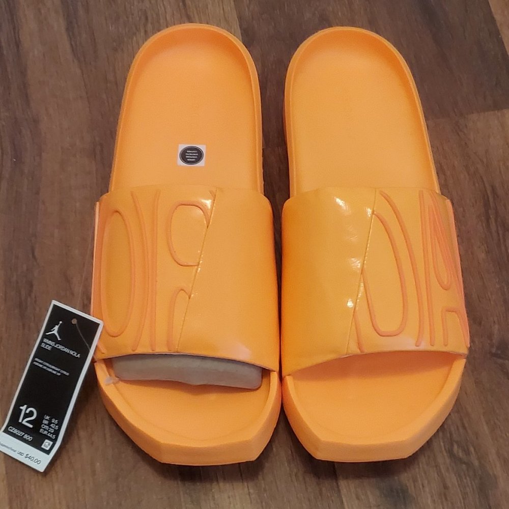 Jordan NOLA Slide "Bright Citrus" - Women 12 (Men US 10.5)"